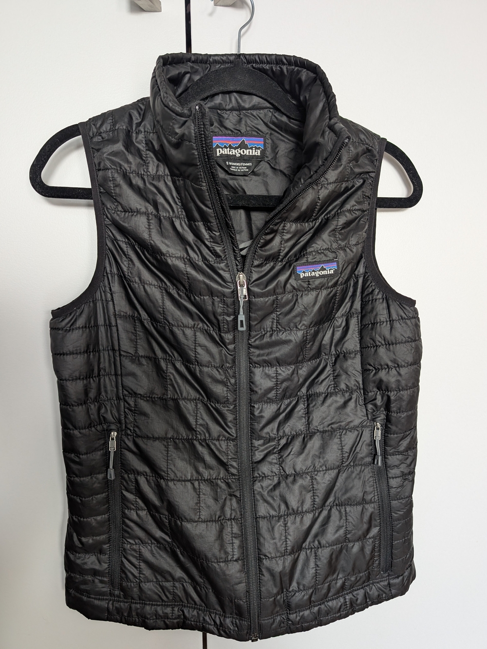 Patagonia Nano Puff Women’s Black Quilted Lightweight Vest Size Small
